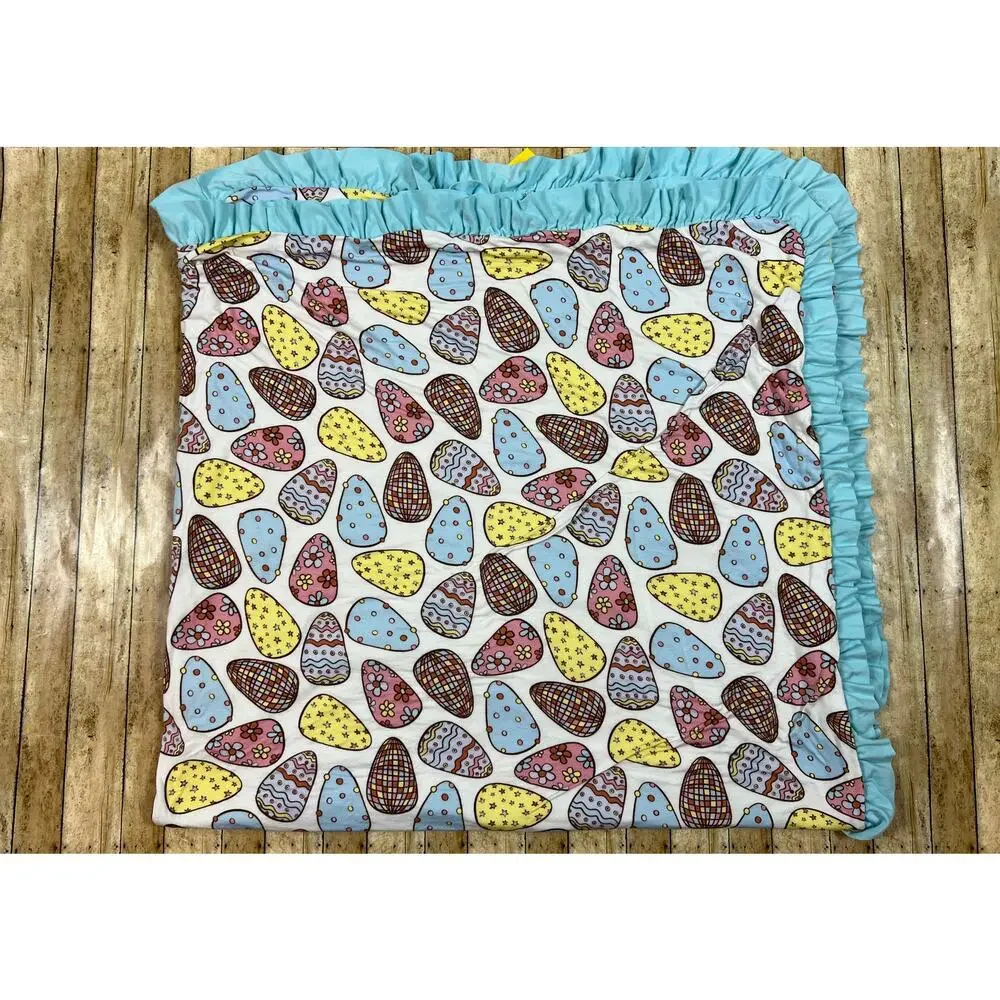 Posh Peanut Addison Mae Peeps Luxe Patoo Bamboo Blanket Ruffle 60x60